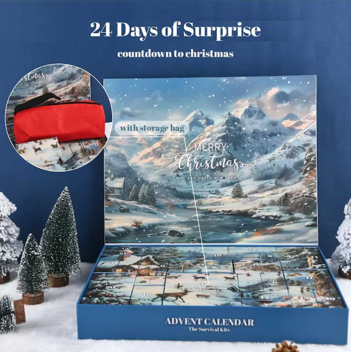 Survival Kit 24-Piece Compact Lightweight Advent Calendar
