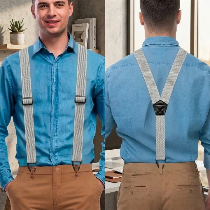 Suspenders Adjustable Polyester Hook Clip Fastening X or Y Shape