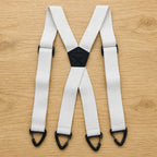 Suspenders Elastic X or Y Back Metal Clips
