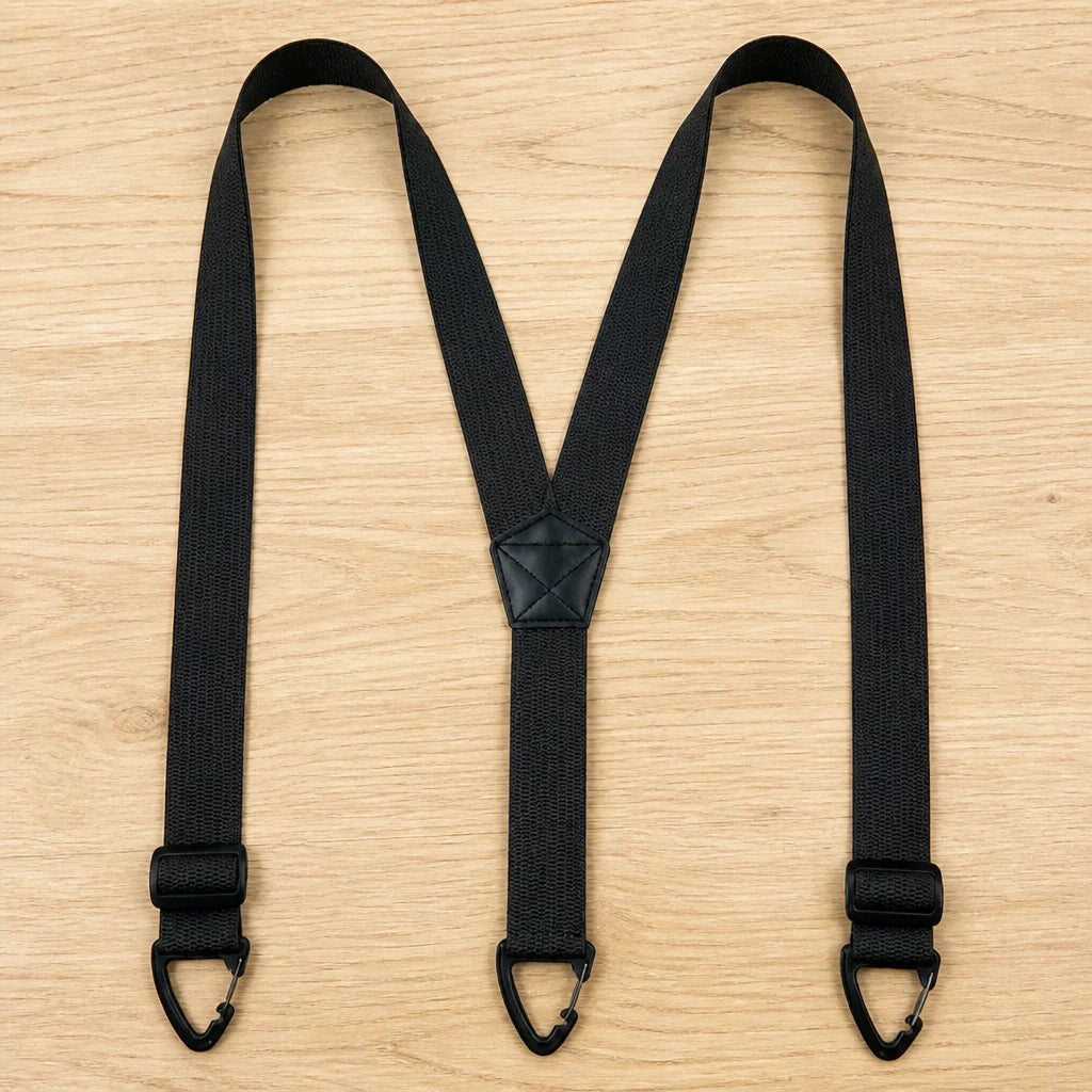 Suspenders Elastic X or Y Back Metal Clips