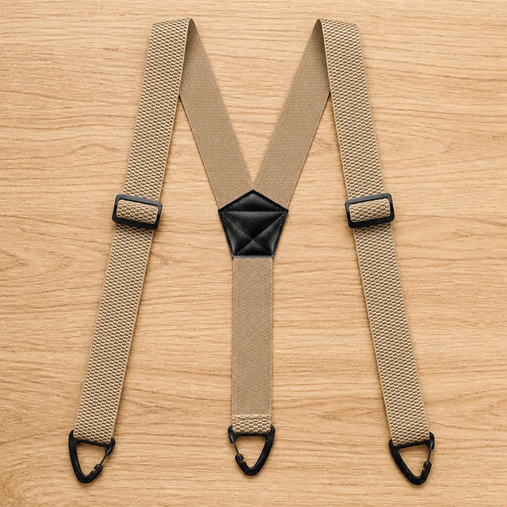 Suspenders Elastic X or Y Back Metal Clips