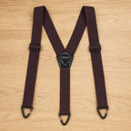 Suspenders Elastic X or Y Back Metal Clips