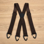Suspenders Elastic X or Y Back Metal Clips