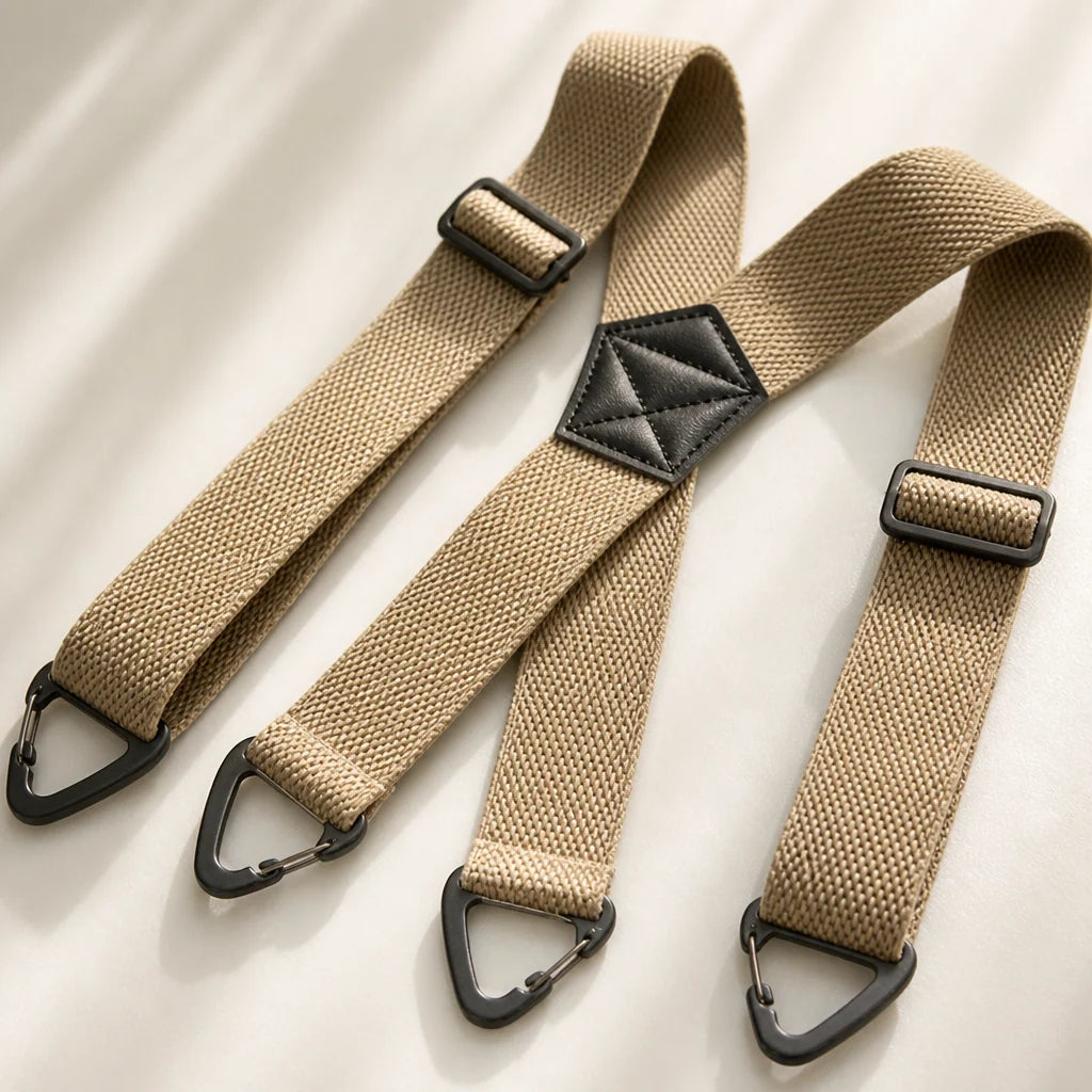 Suspenders Elastic X or Y Back Metal Clips