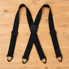 Suspenders Elastic X or Y Back Metal Clips