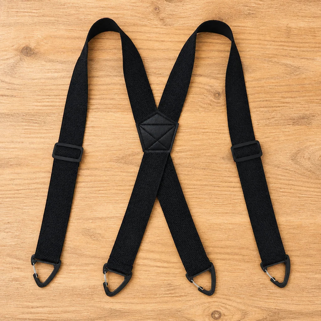 Suspenders Elastic X or Y Back Metal Clips