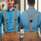 Suspenders Fully Adjustable Hook Clips Wide 1.5 Inch Straps