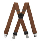 Suspenders X-Back Adjustable Elastic Four Clips