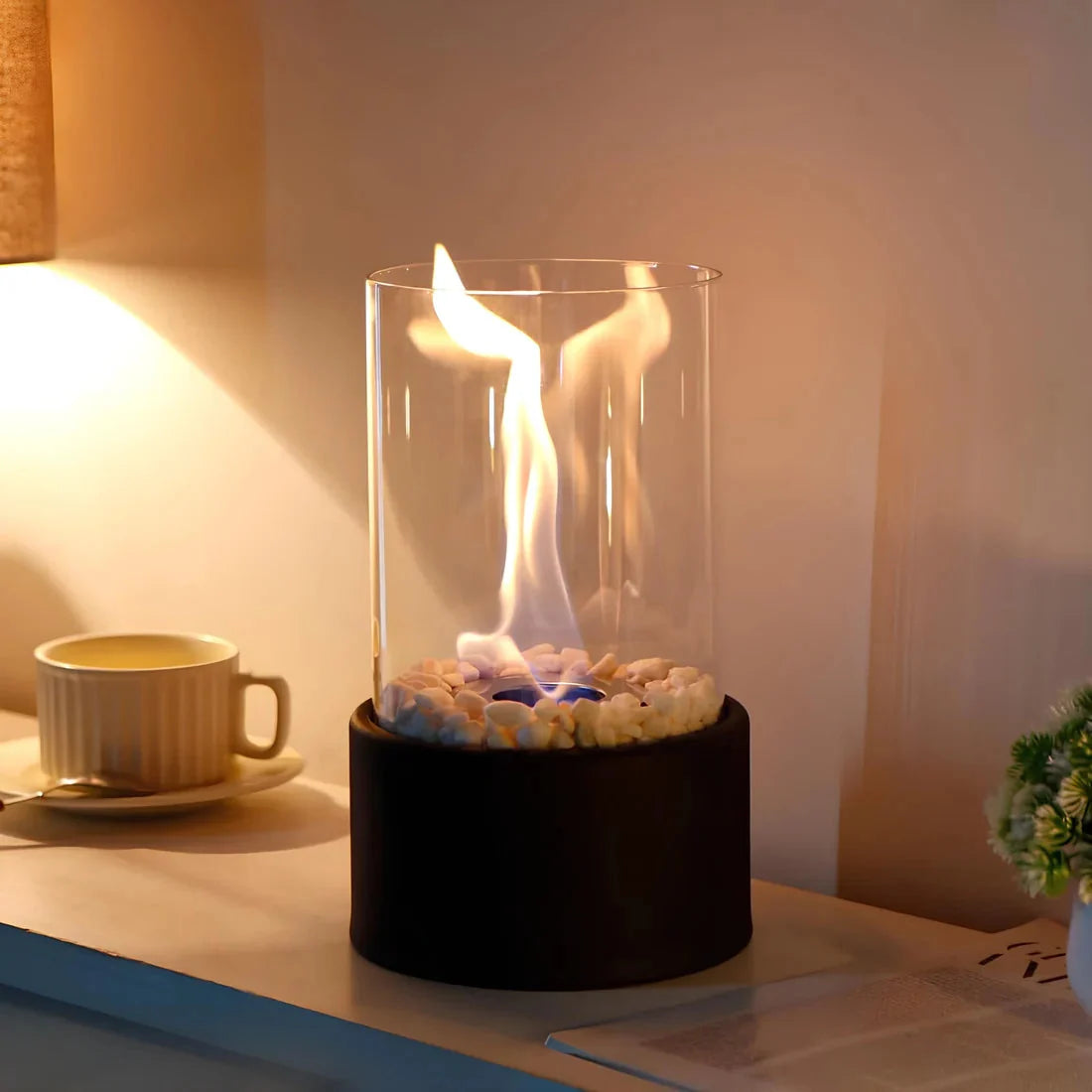 Table Fire Lantern Bioethanol Borosilicate Glass