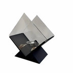 Table Fireplace Bio-Ethanol Real Flame Mirrored Panels & Stones