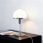 Table Lamp Adjustable Height Frosted Glass Shade