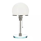 Table Lamp Adjustable Height Frosted Glass Shade