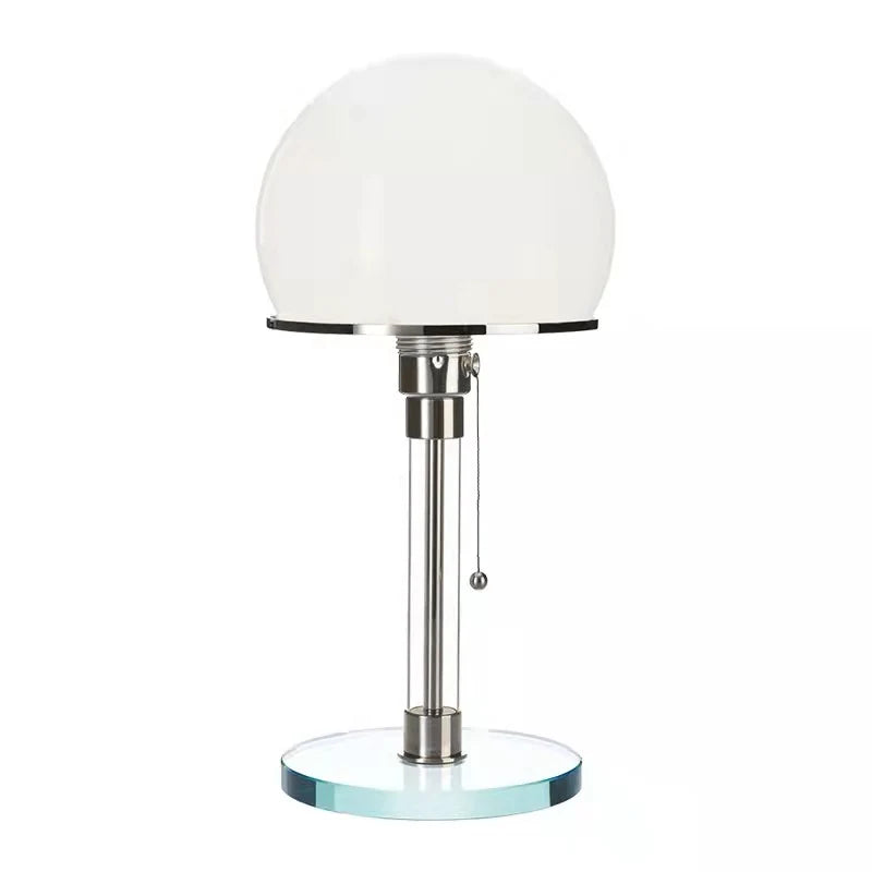 Table Lamp Adjustable Height Frosted Glass Shade
