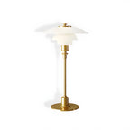 Table Lamp Continuous Dimming LED Glass Shade Metal Base