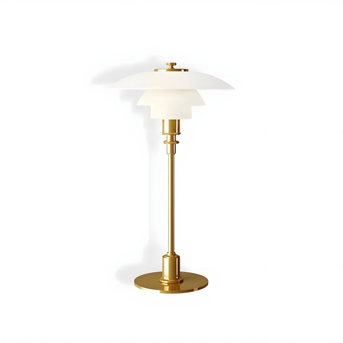 Table Lamp Continuous Dimming LED Glass Shade Metal Base