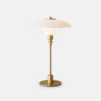 Table Lamp Continuous Dimming LED Glass Shade Metal Base