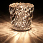 Table Lamp Diamond-Cut Crystal USB Rechargeable LED Up to 12 Hours