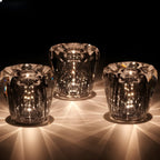Table Lamp Diamond-Cut Crystal USB Rechargeable LED Up to 12 Hours