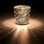 Table Lamp Diamond-Cut Crystal USB Rechargeable LED Up to 12 Hours