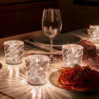 Table Lamp Diamond-Cut Crystal USB Rechargeable LED Up to 12 Hours