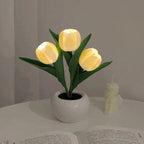 Table Lamp Lifelike Tulip Warm White USB Powered