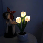 Table Lamp Lifelike Tulip Warm White USB Powered