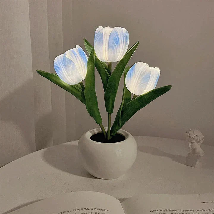 Table Lamp Lifelike Tulip Warm White USB Powered