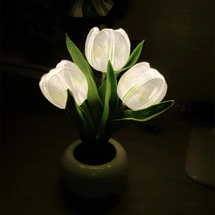 Table Lamp Lifelike Tulip Warm White USB Powered