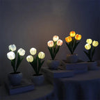 Table Lamp Lifelike Tulip Warm White USB Powered