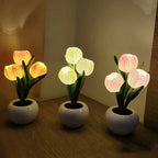 Table Lamp Lifelike Tulip Warm White USB Powered