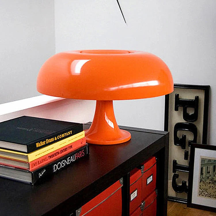Table Lamp Mushroom Design Opal Effect Shade