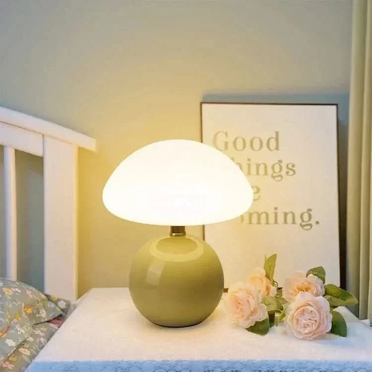 Table Lamp Mushroom Design Three Adjustable Light Modes Soft Diffused Lighting