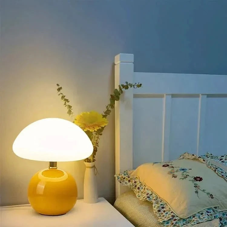 Table Lamp Mushroom Design Three Adjustable Light Modes Soft Diffused Lighting