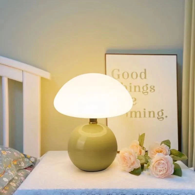 Table Lamp Mushroom Design Three Adjustable Light Modes Soft Diffused Lighting