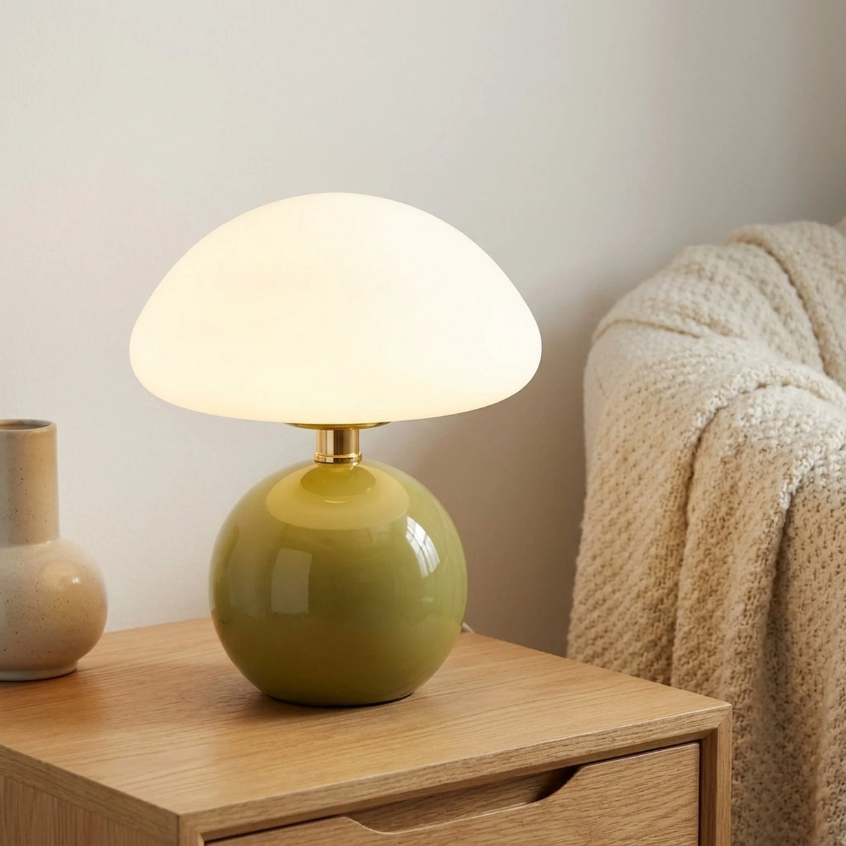 Table Lamp Mushroom Design Three Adjustable Light Modes Soft Diffused Lighting
