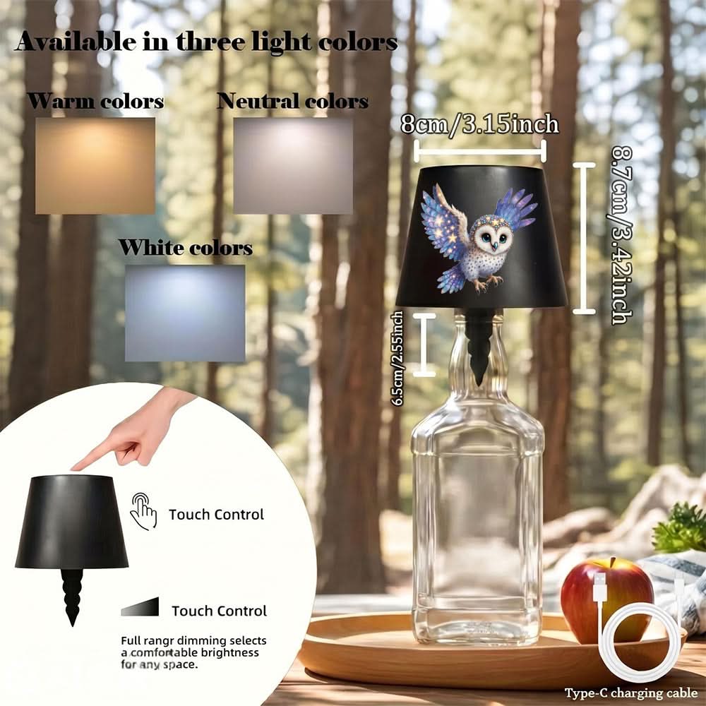 Table Lamp Rechargeable Touch Dimming Three Color Modes