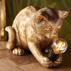 Table Lamp Resin Kitten Design Inline Switch