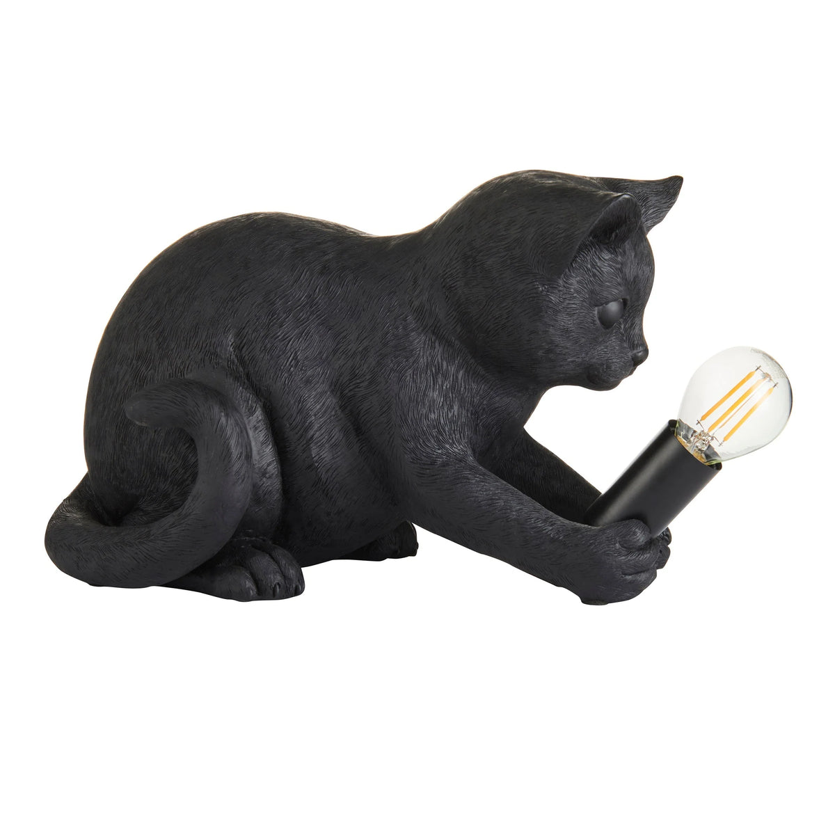 Table Lamp Resin Kitten Design Inline Switch