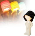 Table Lamp Ribbed Shade & Energy-Efficient LED