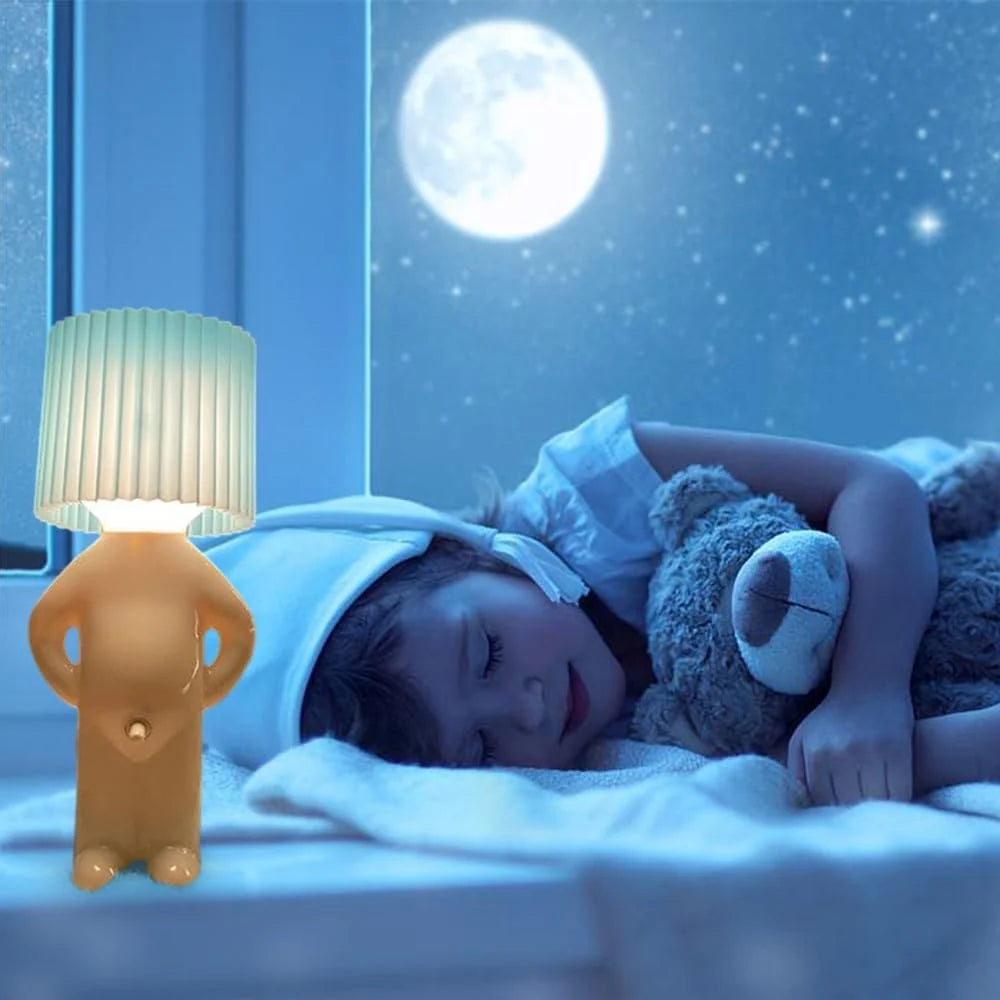 Table Lamp Ribbed Shade & Energy-Efficient LED