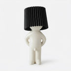 Table Lamp Ribbed Shade & Energy-Efficient LED