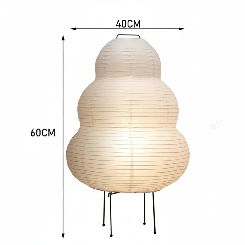 Table Lamp Rice Paper Shade Warm Diffused Light