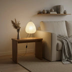 Table Lamp Rice Paper Shade Warm Diffused Light