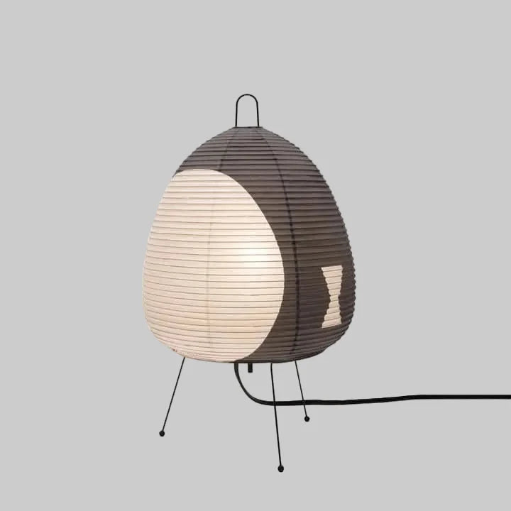 Table Lamp Rice Paper Shade Warm Diffused Light
