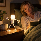 Table Lamp Robot Bendable Arms & Suction Cups Battery-Powered