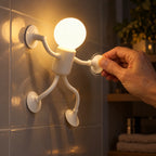 Table Lamp Robot Bendable Arms & Suction Cups Battery-Powered