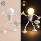 Table Lamp Robot Bendable Arms & Suction Cups Battery-Powered