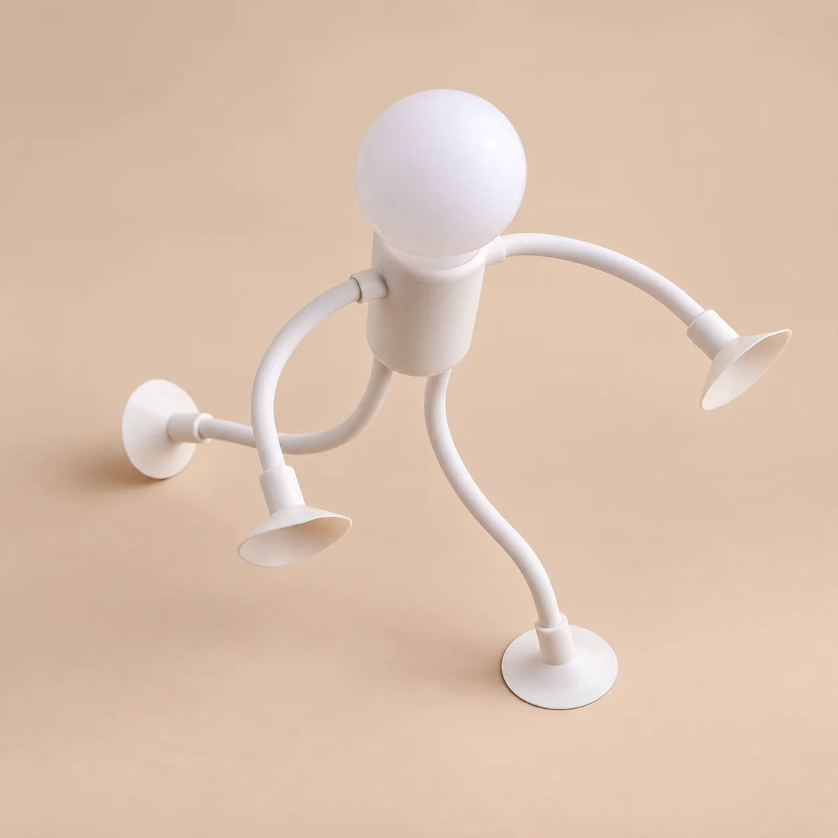 Table Lamp Robot Bendable Arms & Suction Cups Battery-Powered