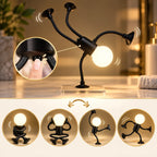 Table Lamp Robot Bendable Arms & Suction Cups Battery-Powered
