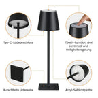 Table Lamp Wireless Touch Dimmer 16-Hour Battery